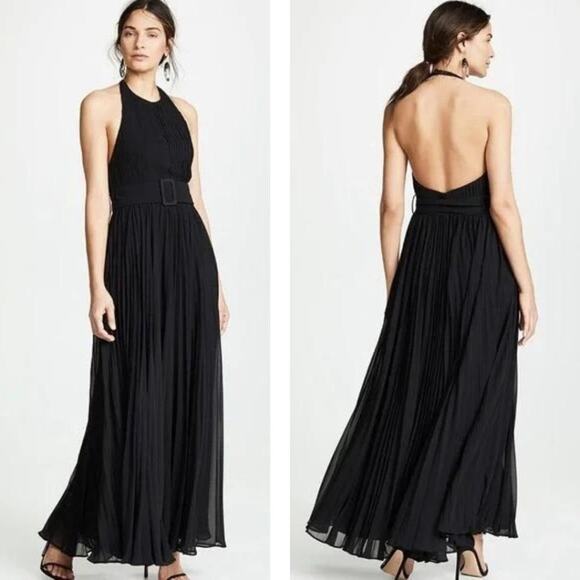 Fame and Partners The Felice Halter Maxi Dress 2 Black NEW - Picture 8 of 8